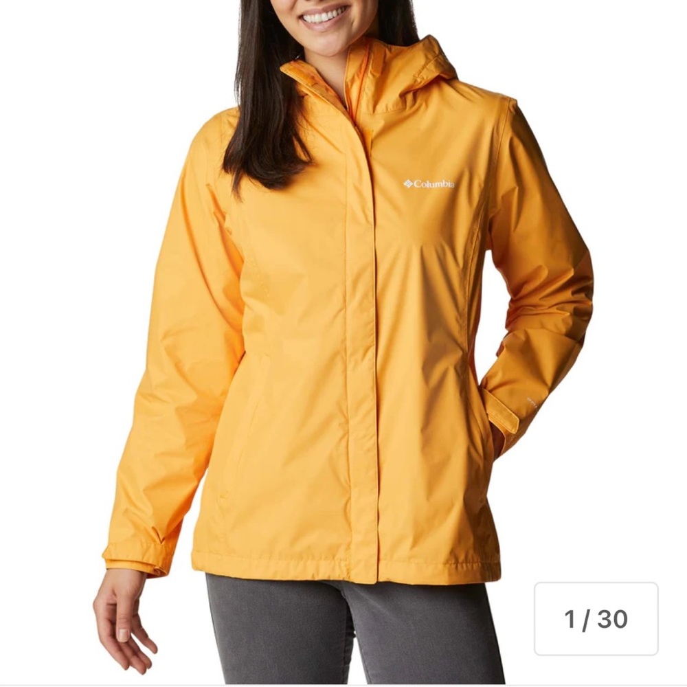 Columbia brand rain jacket/wind breaker, women’s size Large